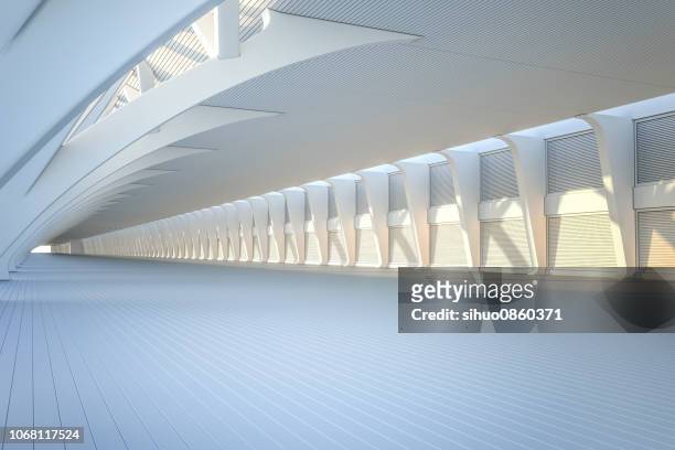 showroom car modern concrete background stage - tunnel construction stock pictures, royalty-free photos & images