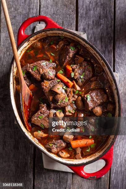 beef bourguignon - stewing stock pictures, royalty-free photos & images