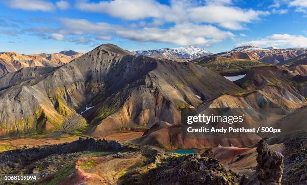 vestmannaeyjar, iceland - landmannalaugar stockfoto's en -beelden