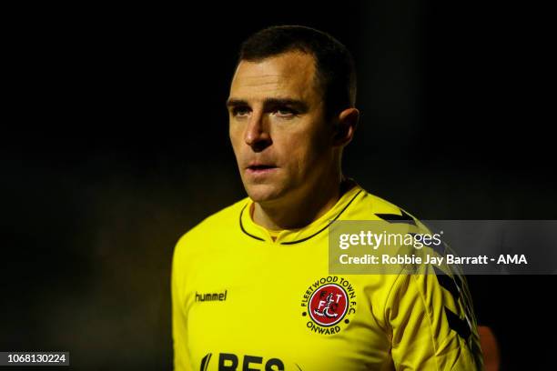 Dean Marney of Fleetwood Town during The Emirates FA Cup Second Round match between Guisley and Fleetwood Town at Nethermoor Park on December 2, 2018...