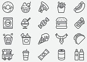 Junk Food Line Icons
