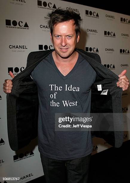 Artist Doug Aitken arrives at "The Artist's Museum Happening" MOCA Los Angeles Gala held at MOCA Grand Avenue on November 13, 2010 in Los Angeles,...