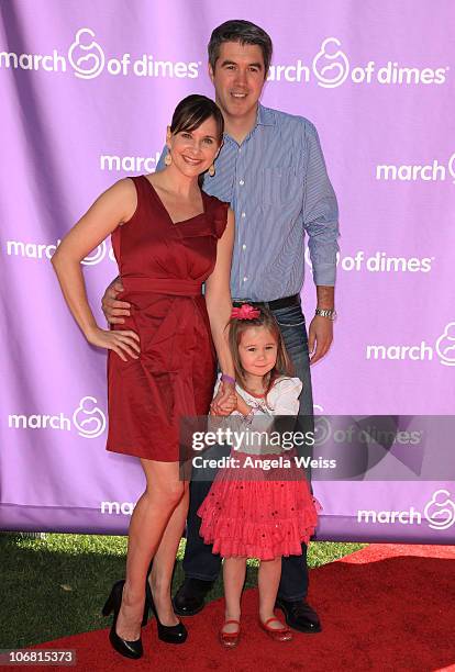 Actress Kellie Martin, daughter Margaret Heather Christian and husband Keith Christian attend the 5th Annual March of Dimes celebration of babies...