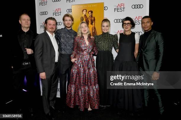 Max Richter, Beau Willimon, Joe Alwyn, Josie Rourke, Margot Robbie, Alexandra Byrne, and Ismael Cruz Cordova attend the closing night world premiere...