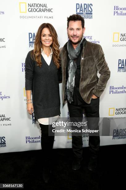 Brooke Burke-Charvet and Ricky Paull Golden attend the New York Premiere of "Paris to Pittsburgh" hosted by Bloomberg Philanthropies & RadicalMedia...