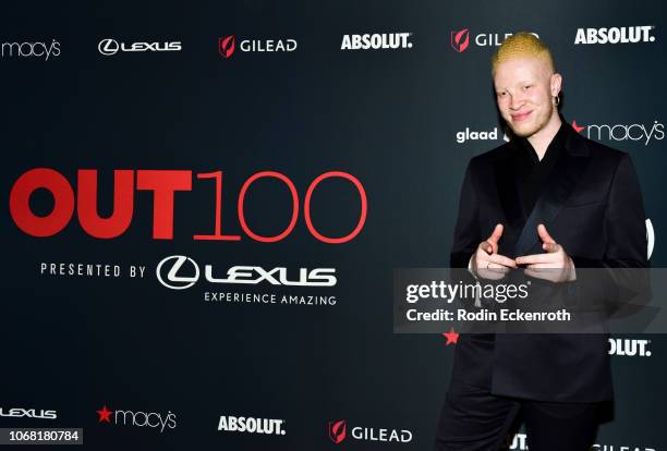 Shaun Ross attends Out Magazine's OUT100 Awards Celebration Presented By Lexus at Quixote Studios on November 15, 2018 in Los Angeles, California.