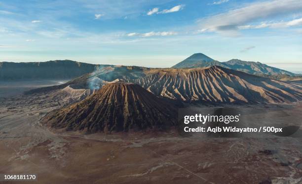 volcanos on mountain area - aqib widayatno stock pictures, royalty-free photos & images