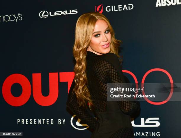 Gigi Gorgeous attends Out Magazine's OUT100 Awards Celebration Presented By Lexus at Quixote Studios on November 15, 2018 in Los Angeles, California.
