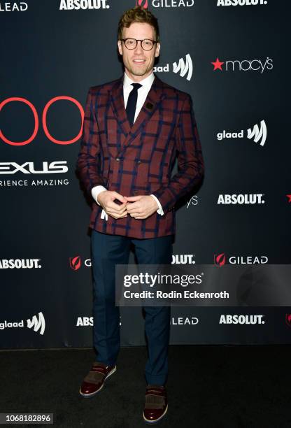 Barrett Foa attends Out Magazine's OUT100 Awards Celebration Presented By Lexus at Quixote Studios on November 15, 2018 in Los Angeles, California.