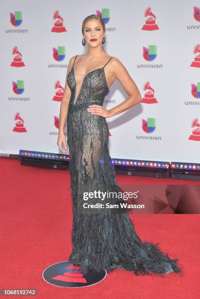 Daniela di Giacomo attends the 19th annual Latin GRAMMY Awards at MGM Grand Garden Arena on November 15, 2018 in Las Vegas, Nevada.