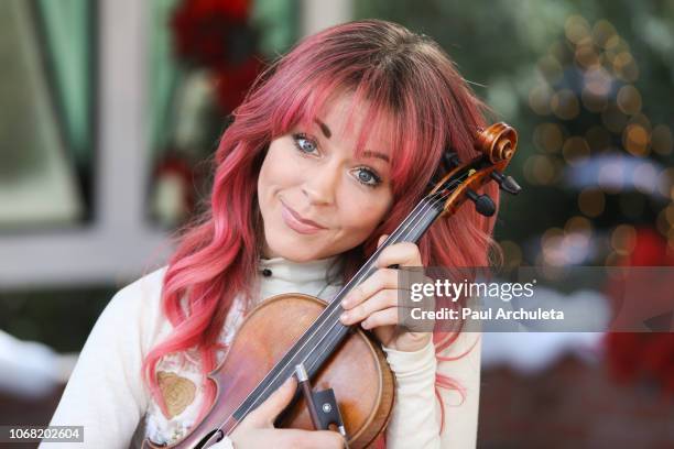 Musician Lindsay Stirling visits Hallmark's "Home & Family" at Universal Studios Hollywood on November 15, 2018 in Universal City, California.