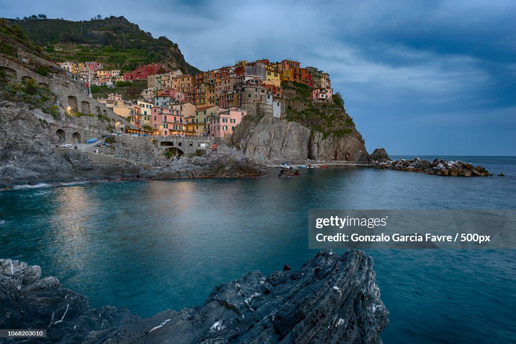 Seaside at night