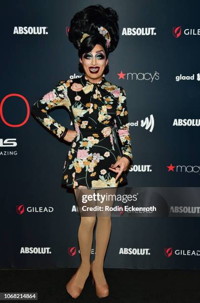 Trixie Mattel attends Out Magazine's OUT100 Awards Celebration Presented By Lexus at Quixote Studios on November 15, 2018 in Los Angeles, California.