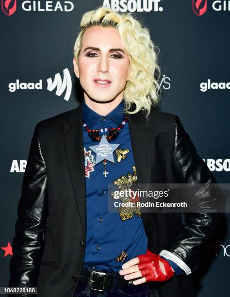 Ricky Rebel attends Out Magazine's OUT100 Awards Celebration Presented By Lexus at Quixote Studios on November 15, 2018 in Los Angeles, California.