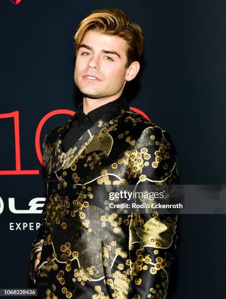 Garrett Clayton attends Out Magazine's OUT100 Awards Celebration Presented By Lexus at Quixote Studios on November 15, 2018 in Los Angeles,...