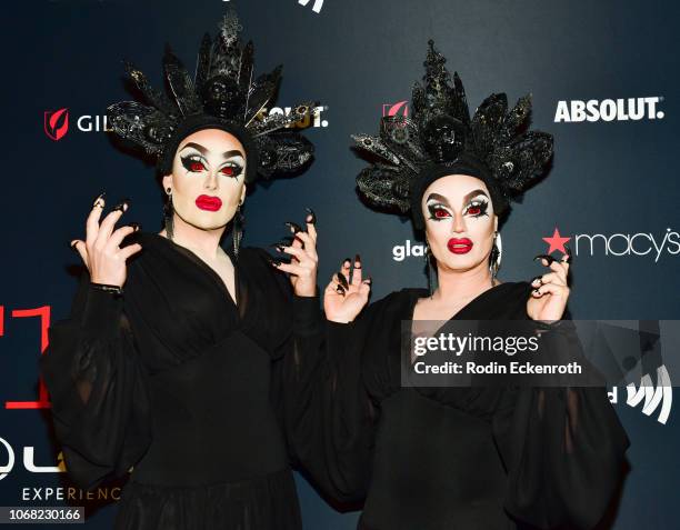Boulet Brothers attends Out Magazine's OUT100 Awards Celebration Presented By Lexus at Quixote Studios on November 15, 2018 in Los Angeles,...
