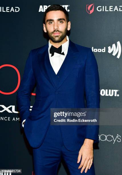 Phillip Picardi attends Out Magazine's OUT100 Awards Celebration Presented By Lexus at Quixote Studios on November 15, 2018 in Los Angeles,...