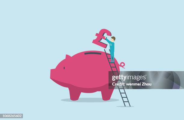 einsparungen - sparschwein stock-grafiken, -clipart, -cartoons und -symbole