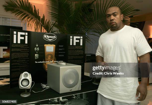 Timbaland during 2005 MTV VMA - Explicit Events & Marketing Presents the Klipsch Audio Experience at the Style Villas at Sagamore Hotel in Miami,...