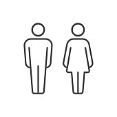 Vector pictograms of man and woman