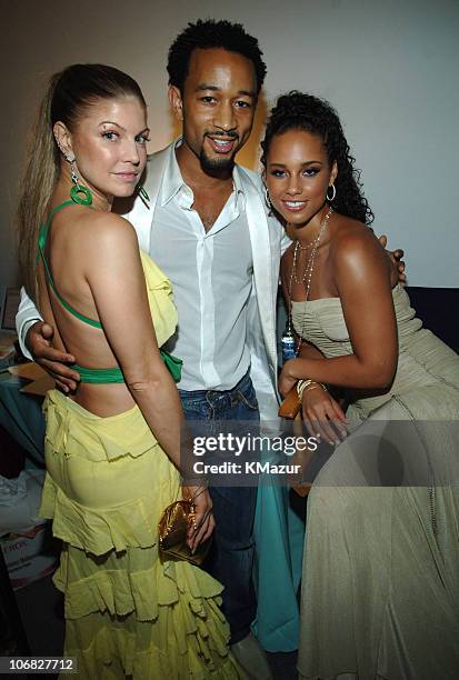 Fergie, John Legend and Alicia Keys during 2005 MTV Video Music Awards - Audience and Backstage at American Airlines Arena in Miami, Florida, United...