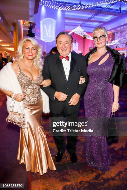 Sonja Schoenanger , Richard Lugner and Anastasia Mueller attend the Movie Meets Media night at Grand ElysÈe Hamburg on December 3, 2018 in Hamburg,...