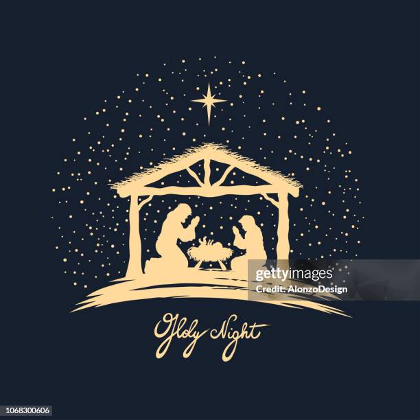 ilustraciones, imágenes clip art, dibujos animados e iconos de stock de nacimiento de cristo - nativity scene