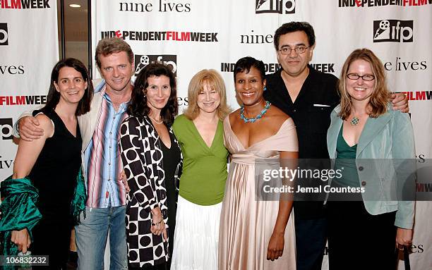 Kelly Thomas, producer of "Nine Lives", Aidan Quinn, Katherine Oliver of the New York City Film Commision, Mary Kay Place, Michelle Byrd, Executive...