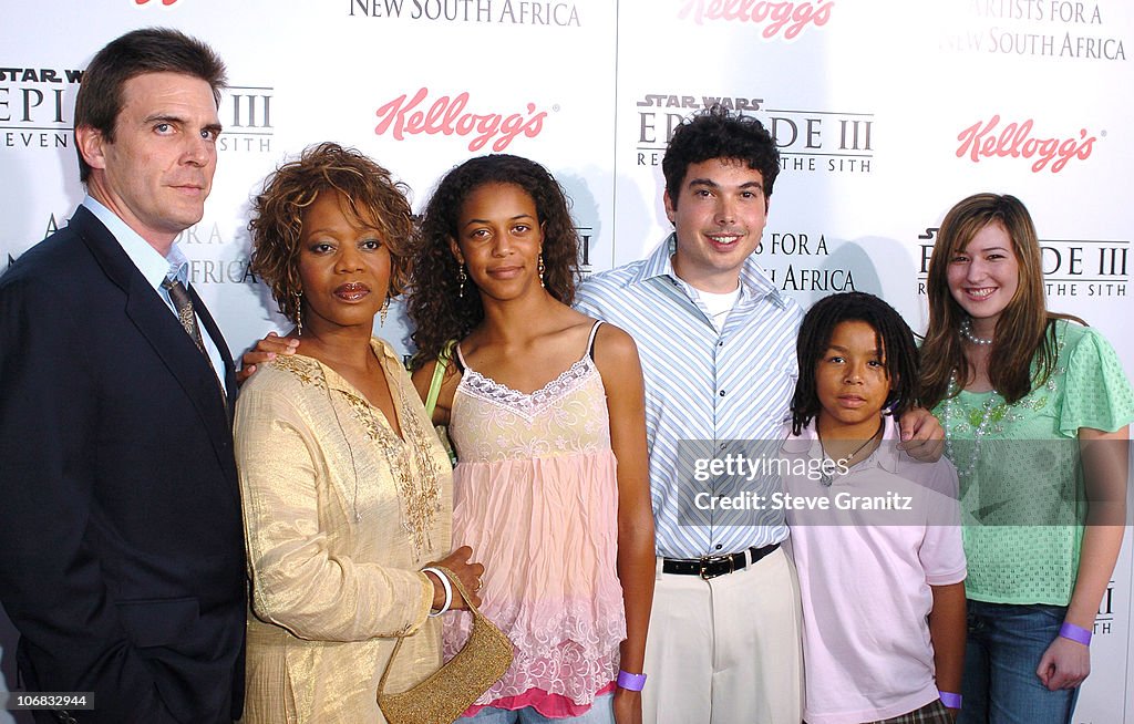 Alfre Woodard with husband Roderick Spencer, daughter Mavis and son