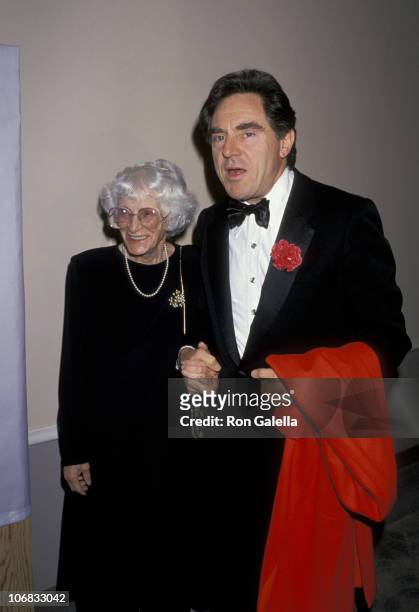 Anthony Newley and Mother during Birthday Tribute to Ella Fitzgerald Hosted by the Society of Singers - April 28, 1989 at Beverly Hilton Hotel in...
