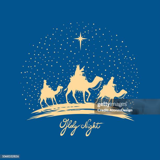 three wise men - saint religion stock illustrations