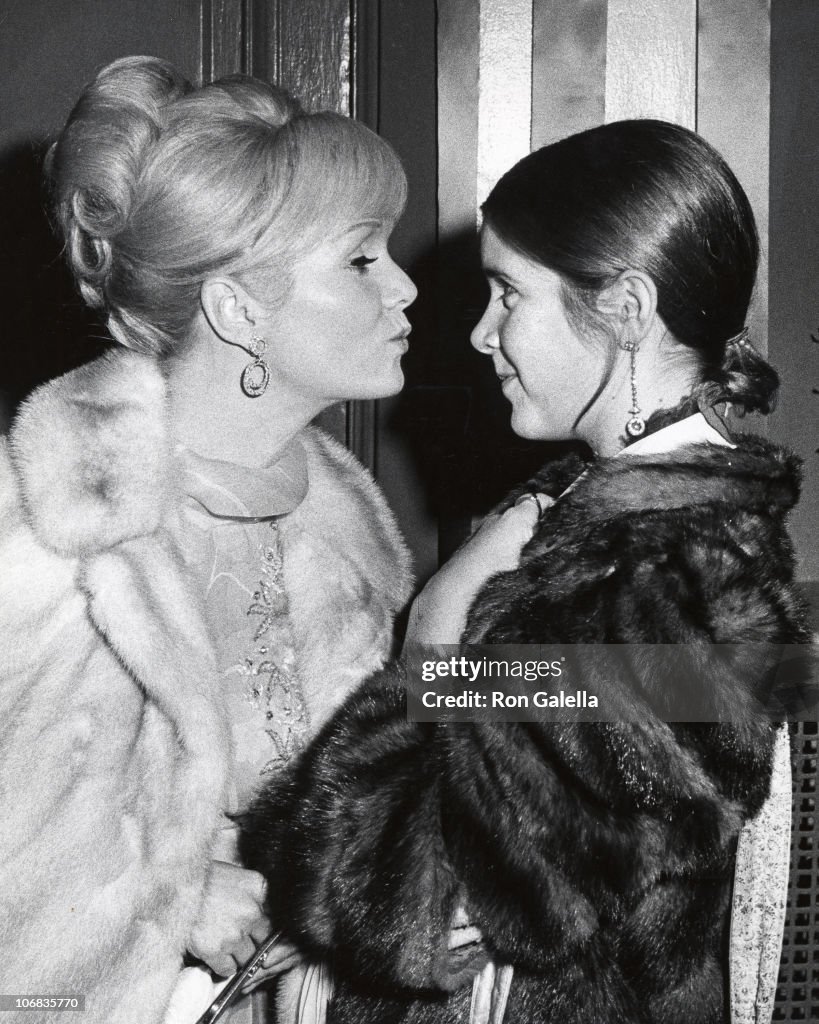 Debbie Reynolds and Carrie Fisher sighitng at the Town Hall, New York City for the School Benefit at Town Hall - November 6, 197