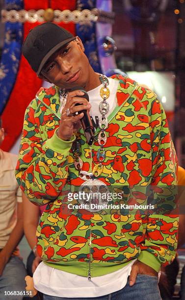 Pharrell Williams wearing a necklace designed by Jacob & Co. News