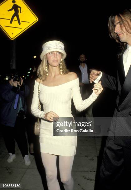 Heather Locklear and Tommy Lee during Heather Locklear and Tommy Lee Sighting at Le Dome Restaurant in Hollywood - January 28, 1991 at Le Dome...