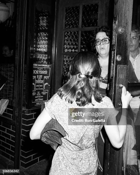 Carrie Fisher and Elaine Kaufman during Richard Dreyfuss, Carrie Fisher, Elaine Kaufman and Mike Nichols sighting at Elaine's Restaurant - June 3,...