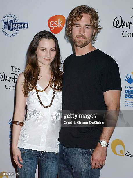 Heather McComb and James Van der Beek during "Hollywood's Helping Hands" Benefit to Raise Funds for Epilepsy Awareness - June 2, 2005 at Avalon in...