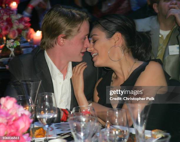 Macaulay Culkin and girlfriend Mila Kunis during Ubid.com Joins Forces with Hollywood Stars to Launch Celebrity Auction to Benefit Hurricane Victims...