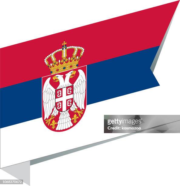 flag serbia - serbian flag stock illustrations