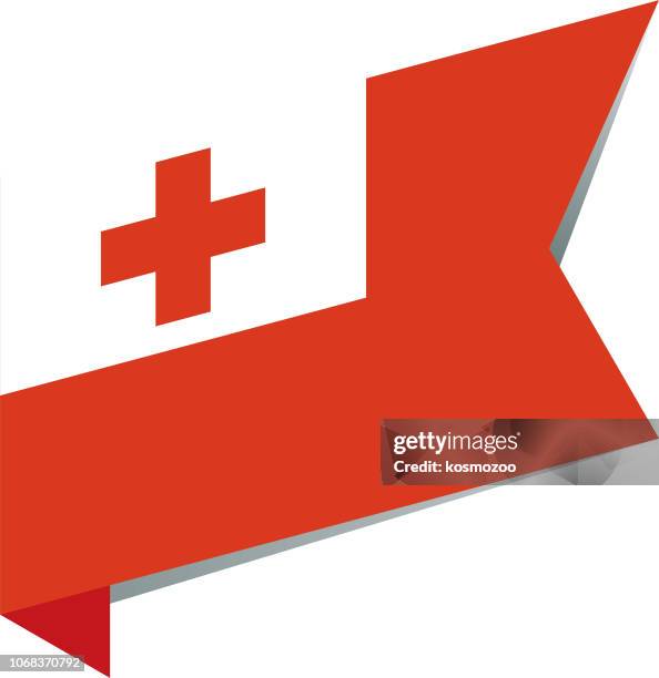 flag tonga - tonga stock illustrations