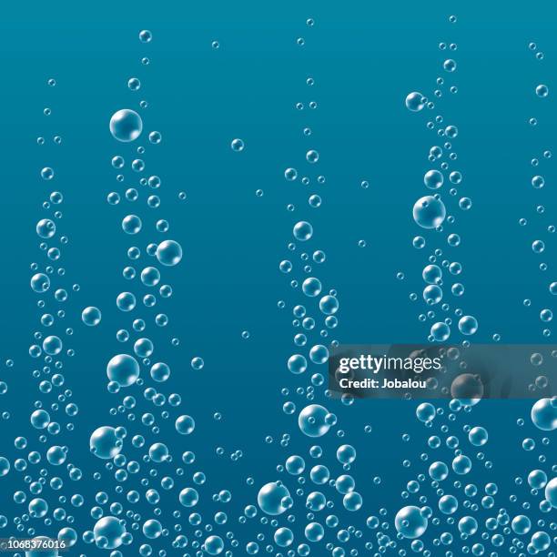 fizzing air bubbles abstrakten hintergrund - sea of japan or east sea stock-grafiken, -clipart, -cartoons und -symbole