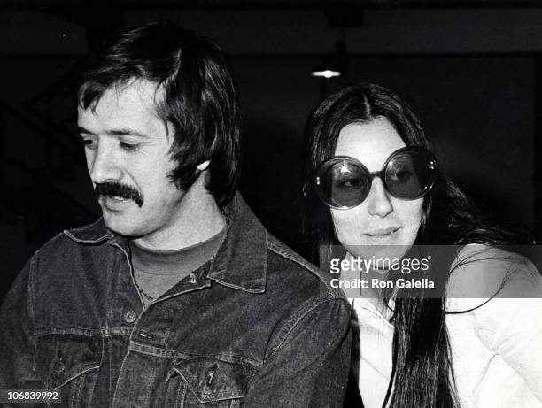 Sonny Bono and Cher during Sonny Bono and Cher Sighting at the CBS TV Studios in Los Angeles - January 1, 1972 at CBS TV Studios in Los Angeles,...