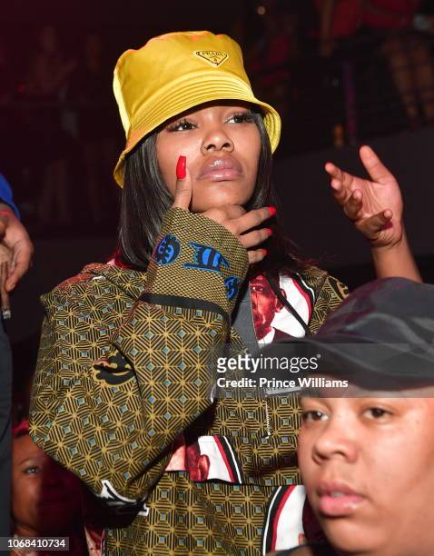 Teyana Taylor attends a Party at Story Nightclub on November 15, 2018 in Miami Beach, Florida.