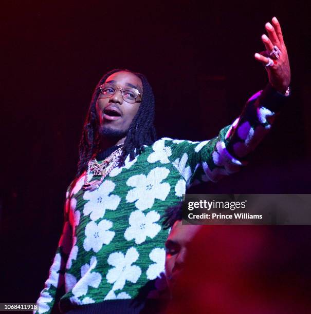 Quavo of the group Migos attends Migos official Concert After Party at Story Nightclub on November 15, 2018 in Miami Beach, Florida.