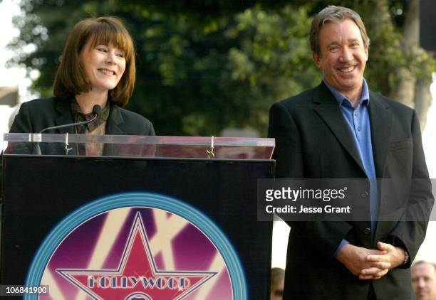 Patricia Richardson and Tim Allen during Tim Allen Honored with a Star on the Hollywood Walk of Fame for His Achievements in Film at 6834 Hollywood...