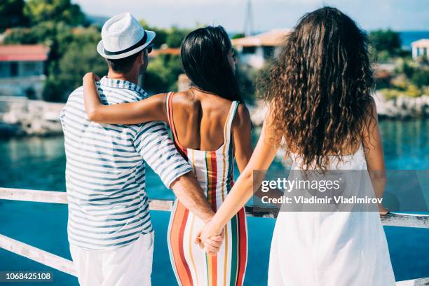 summer love triangle - relationship breakup stock pictures, royalty-free photos & images