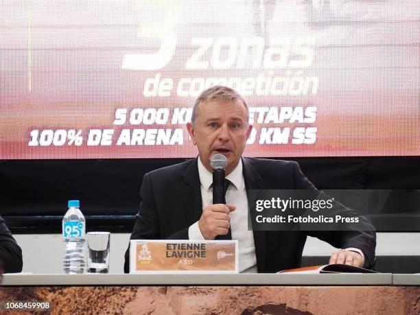 Etienne Lavigne director of the Rally in the launching of the Dakar 2019. The 5,000 km race runs this year 100% in Peru.