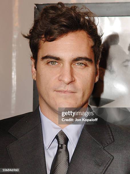 Joaquin Phoenix during The Motion Picture & Television Fund Presents a Special Screening of "Walk The Line" - Arrivals at Academy of Motion Picture...