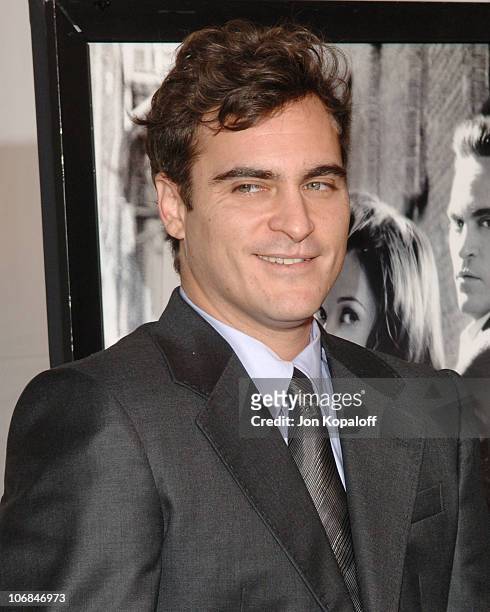 Joaquin Phoenix during The Motion Picture & Television Fund Presents a Special Screening of "Walk The Line" - Arrivals at Academy of Motion Picture...