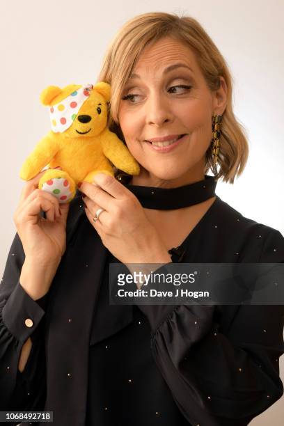 Mel Giedroyc backstage at BBC Children In Need's 2018 appeal night at Elstree Studios on November 16, 2018 in Borehamwood, England.