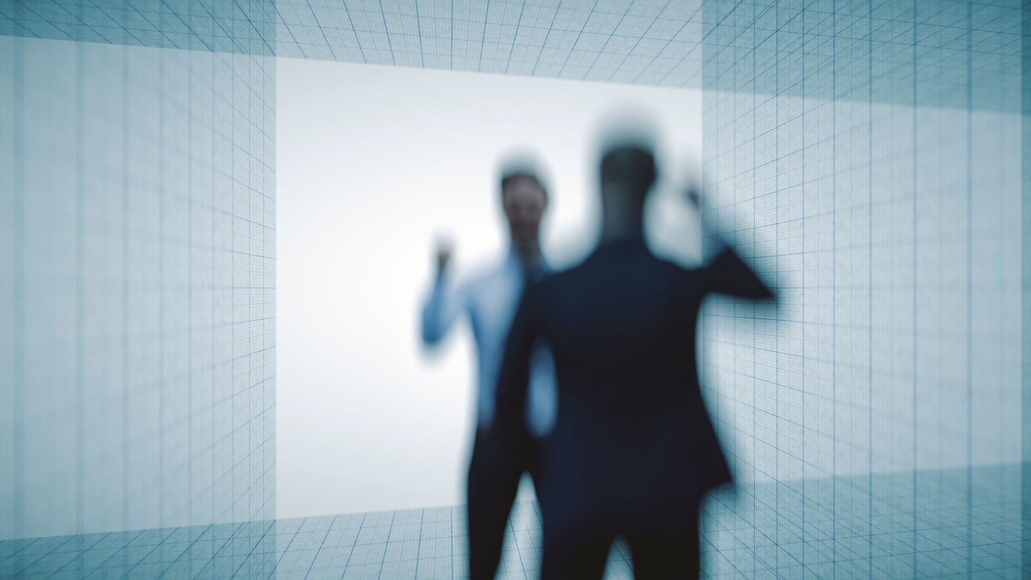 Standing businessmen arguing Standing businessmen arguing